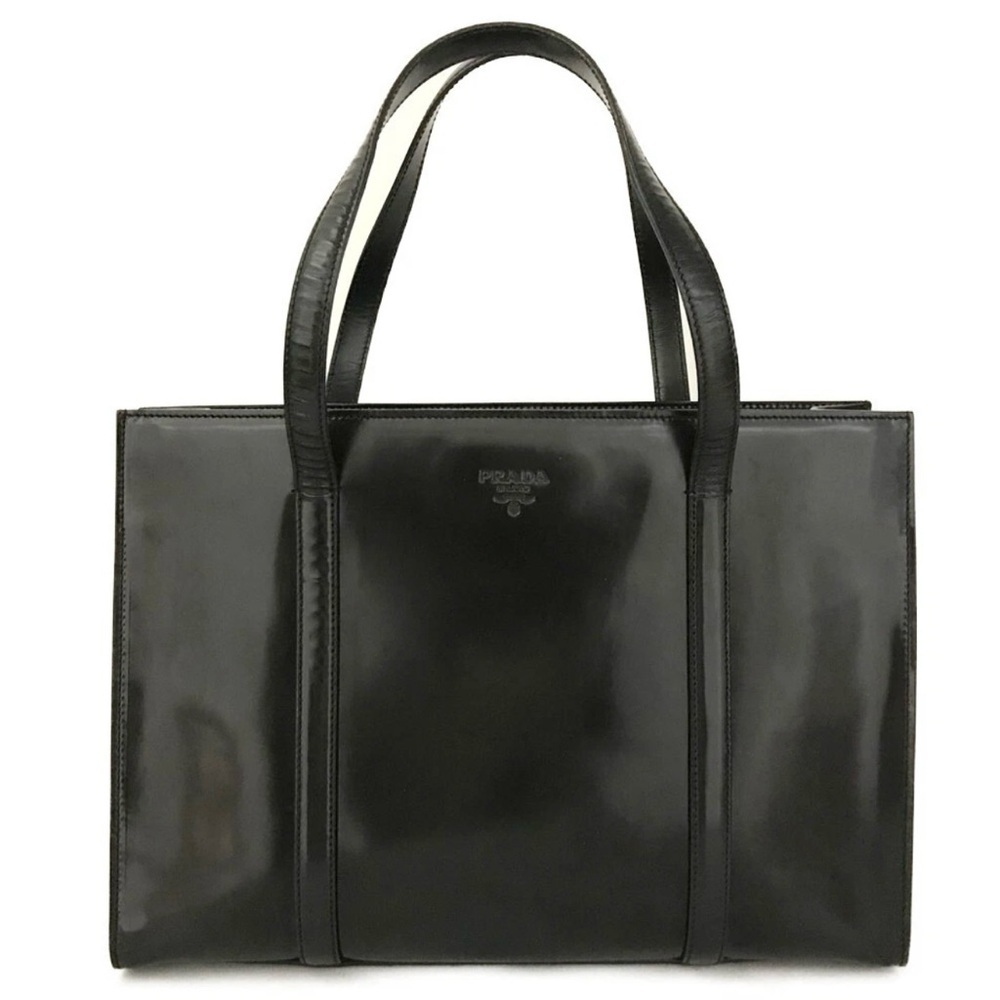 Prada Spazzolato Black Tote Bag